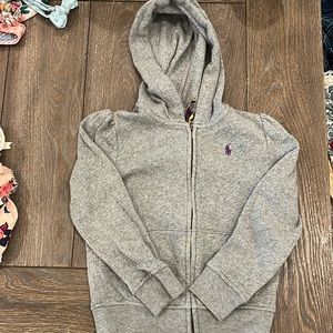 Ralph Lauren Polo Girls Size 6 Grey Hoodie